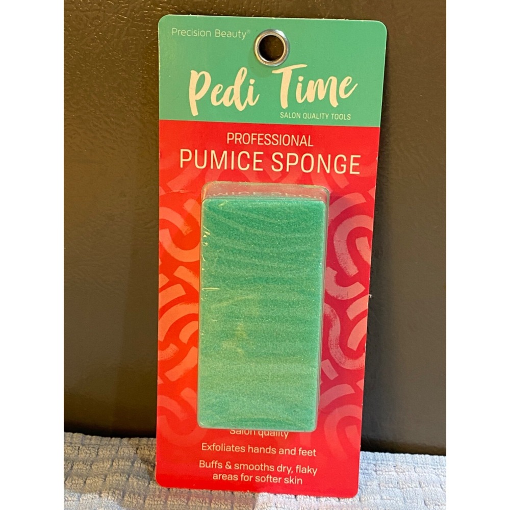 Precision‎ Beauty Pedi Time Professional Pumice Sponge Green Art 7076 New